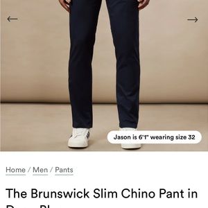 Frank & Oak slim fit chino in navy